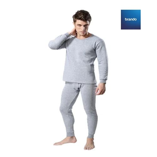 Daniel Men's Thermal Cotton 100% Underwear Sets Long Johns Soft Warm Long Underwear ( BLACK ) - Brando - Basic Clothing for Men