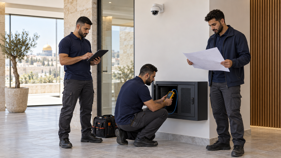زي فنيي الشبكات والكاميرات في القدس | CCTV & Network Uniforms