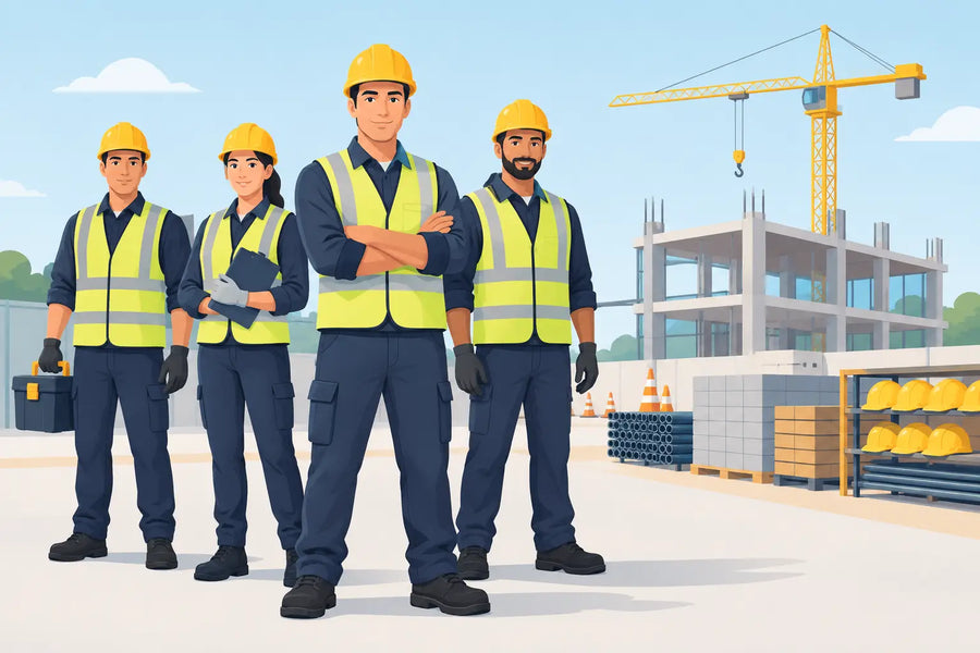 تجهيز عمال البناء بالزي لموقع أكثر تنظيماً