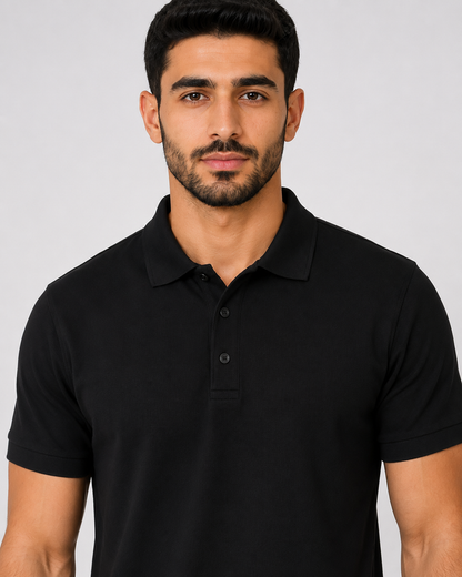 بولو رجالي قطن 100% - الألوان الأساسية | RUN BE Premium Polo