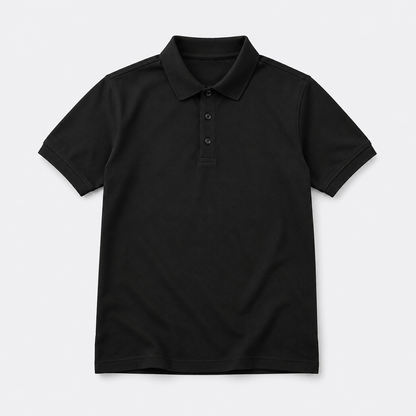 بولو رجالي قطن 100% - أسود | Premium Polo