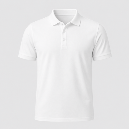 بولو رجالي قطن 100% - أبيض | Premium Polo