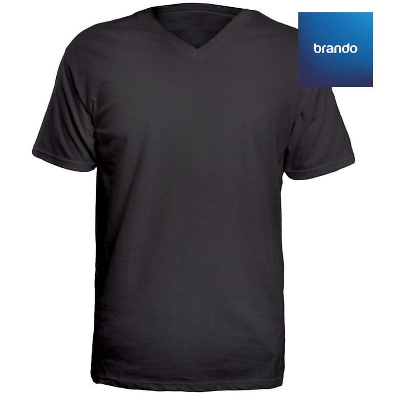 Regular Fit 100% Cotton V-Neck Underwear T-Shirts 6 Pack Black - Brando -  Basic Clothing for Men
