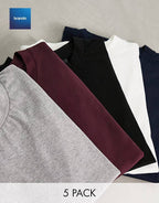 5 Pack - RB 100% Cotton Indian  HIGH QUILITY T-Shirts - Brando -  Basic Clothing for Men