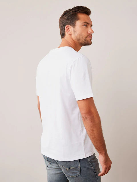 مجموعة عدد 5 - تيشرت قطن 100% عالي الجودة  -(باللون الأبيض)  RB Cotton  100%