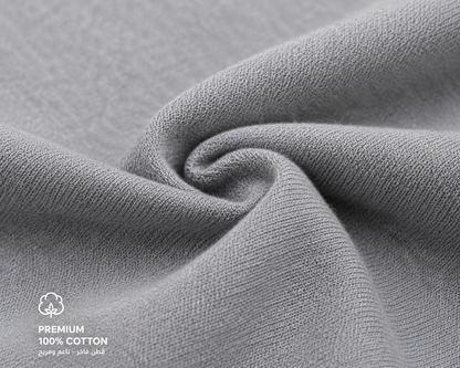 بولو رجالي قطن 100% - سكني | RUN BE   | Premium Polo Gray
