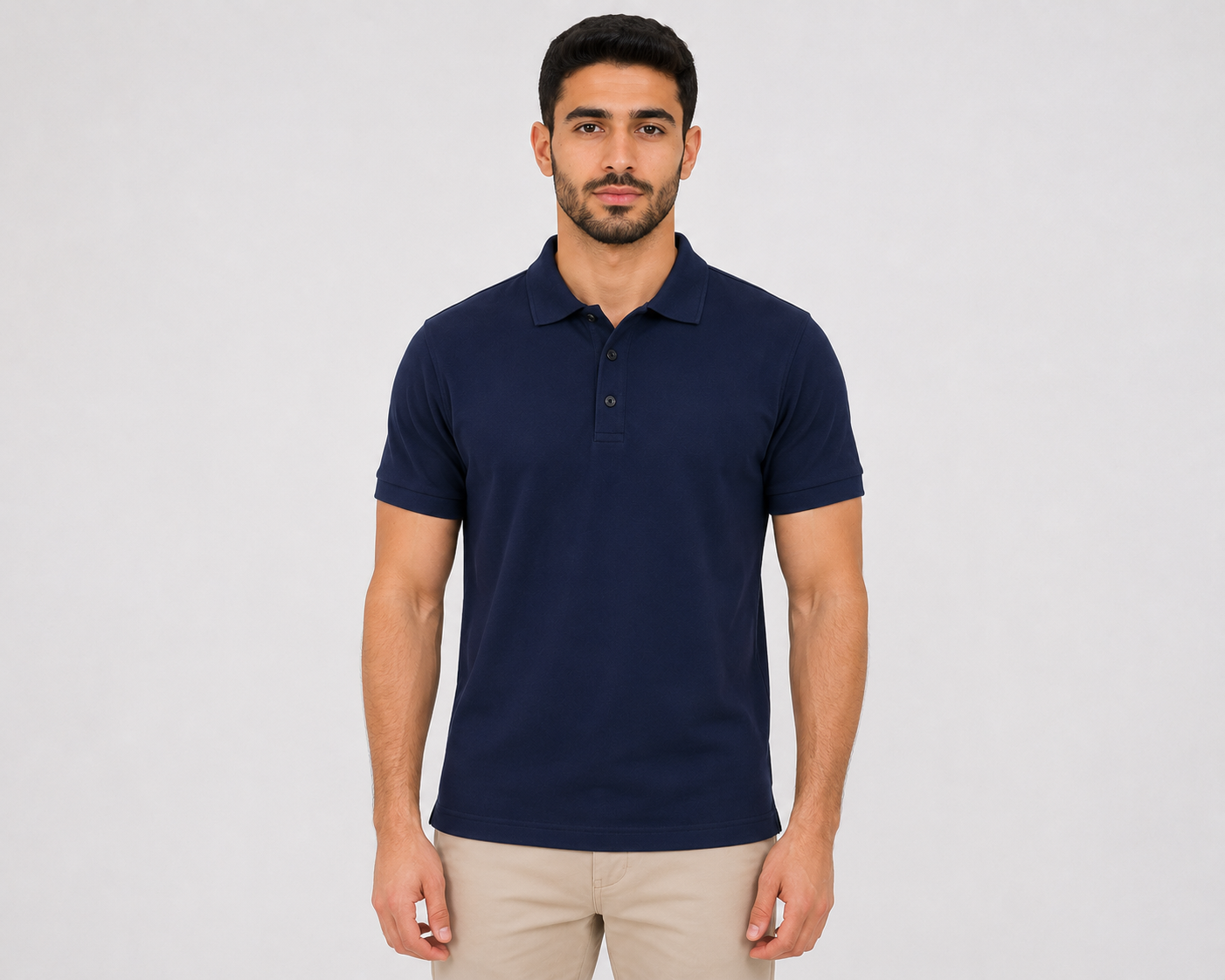 بولو رجالي قطن 100% - كحلي | Premium Polo