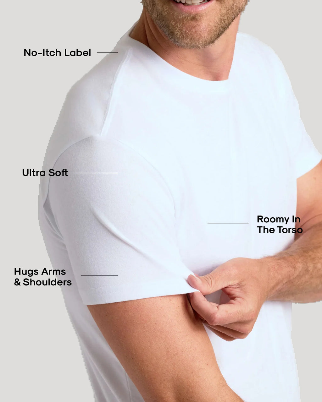 مجموعة عدد 5 - تيشرت قطن 100% عالي الجودة  -(باللون الأبيض)  RB Cotton  100%