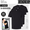 مجموعة 3 قطع من فانيلات القطن 100% قبة دائرية باللون الاسودDaniel (BLACK) 3 PACK - Brando -  Basic Clothing for Men
