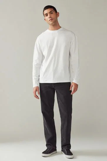 100% Cotton Long Sleeve Crew Neck T-Shirt - 4 Pack&nbsp; - Brando -  Basic Clothing for Men