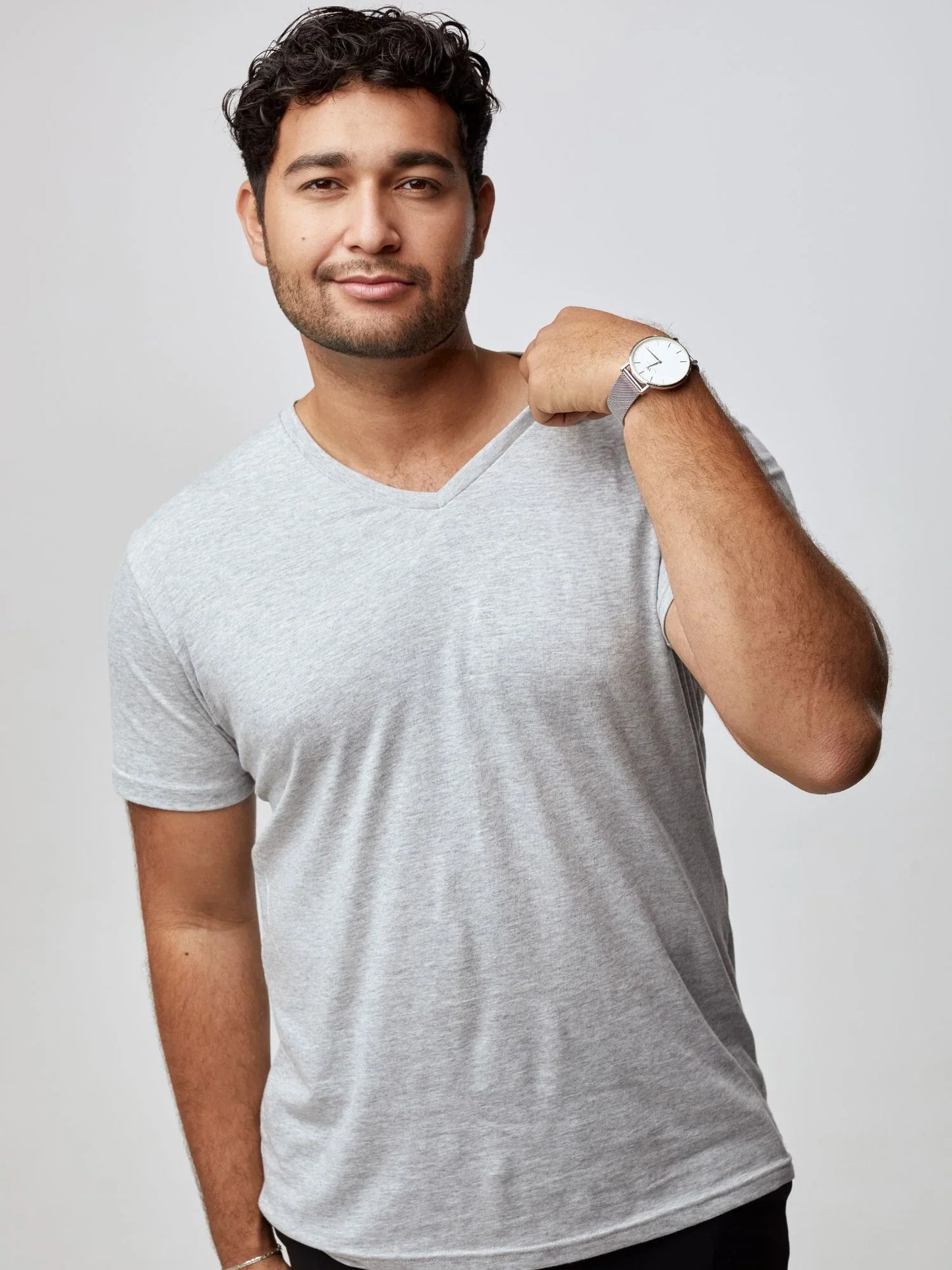 4-Pack Regular Fit Daniel® Cotton V-Neck T-Shirts