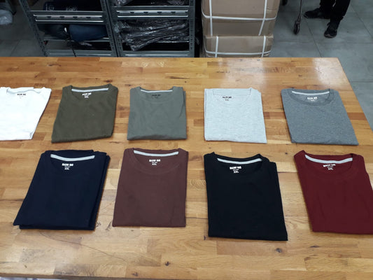 حزمة عدد 5 بلايز نص كم قطن هندي 100% عالي الجودة ماركة Run Be Cotton 100% - 5 PACK - Brando -  Basic Clothing for Men