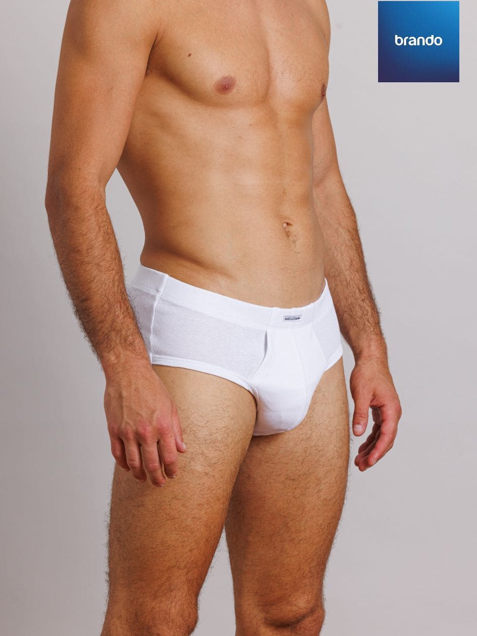 Box of 5 White slip underwear with opening Daniel cool 100% cotton As low as NIS 69 (Copy) - Brando -  Basic Clothing for Men