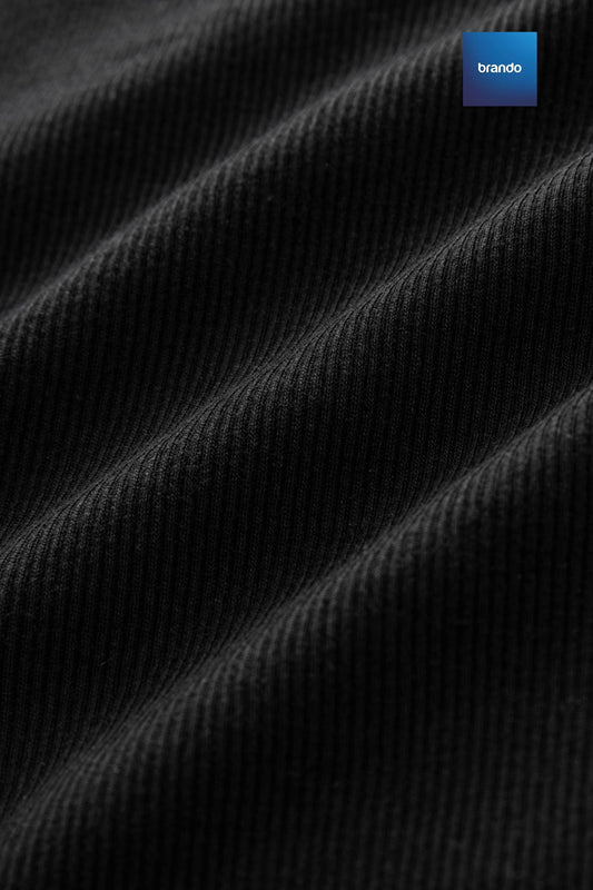 Ribbed 100% Cotton Vests 6 Pack -Black - Brando -  Basic Clothing for Men