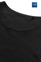 Ribbed 100% Cotton Vests 6 Pack -Black - Brando -  Basic Clothing for Men