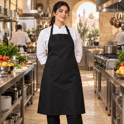 BRANDO-BLACK BOX Women Work Apron in Jerusalem Kitchen