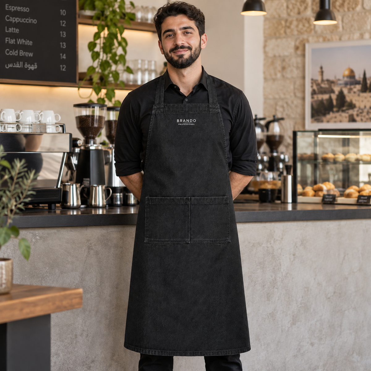 مريول جينز أسود طويل رجالي – الكافيهات والمخابز والحلويات | BRANDO PROFESSIONAL