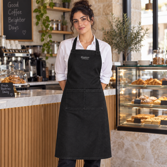 مريول جينز أسود طويل نسائي – الكافيهات والمخابز والحلويات | BRANDO PROFESSIONAL