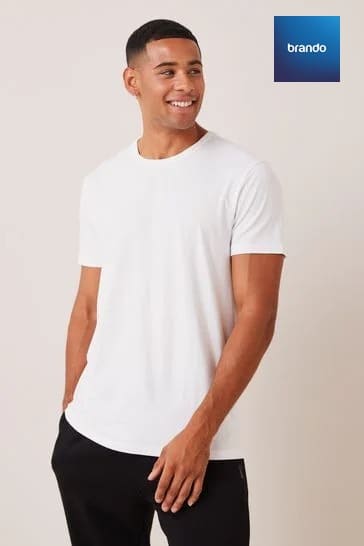 100% Cotton Underwear T-Shirts- 5 Pack - White - Brando -  Basic Clothing for Men
