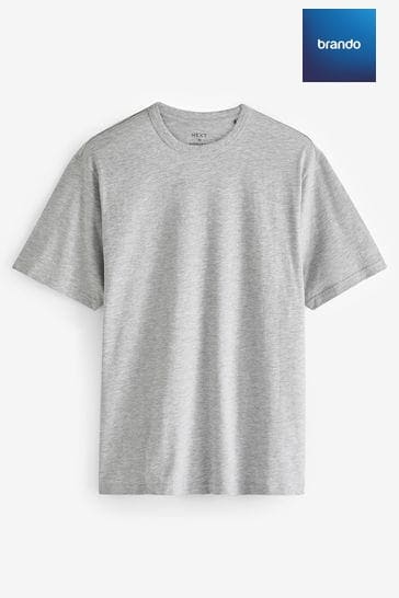 4 Pack-Black/White/Navy/Grey Marl Basic Crew Neck T-Shirts Cotton 100% - Brando -  Basic Clothing for Men