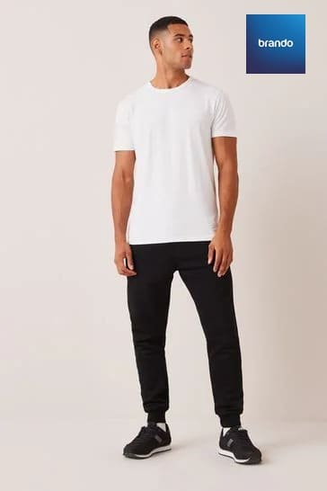 100% Cotton Underwear T-Shirts- 5 Pack - White - Brando -  Basic Clothing for Men