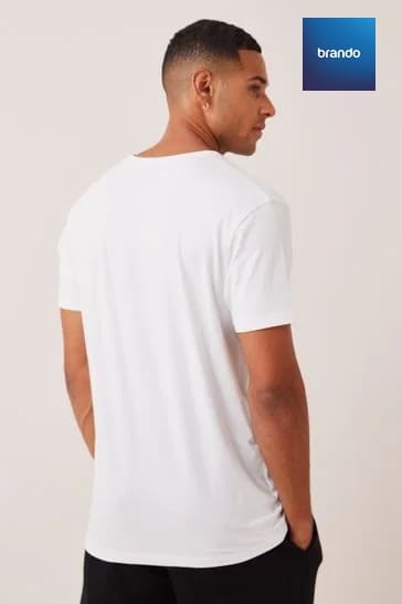 100% Cotton Underwear T-Shirts- 5 Pack - White - Brando -  Basic Clothing for Men